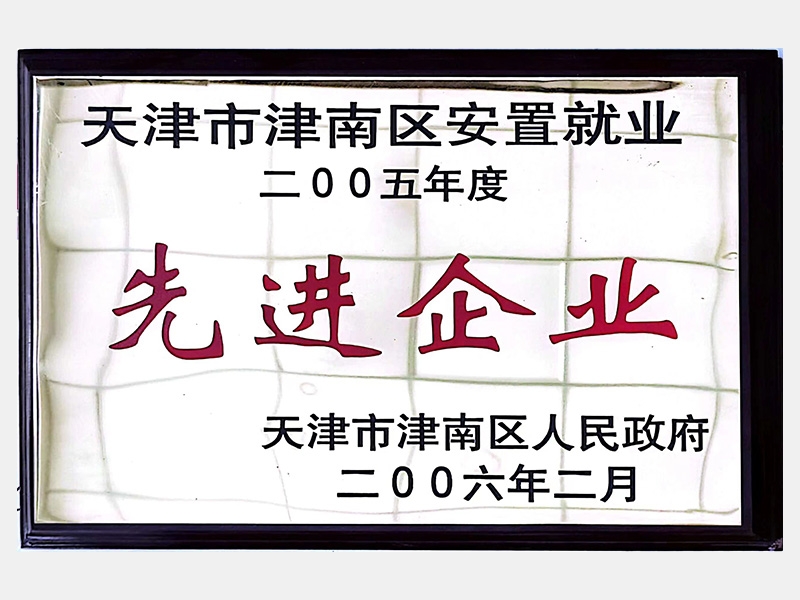 天津市津南區(qū)安置就業(yè)二OO五年度先進(jìn)企業(yè)